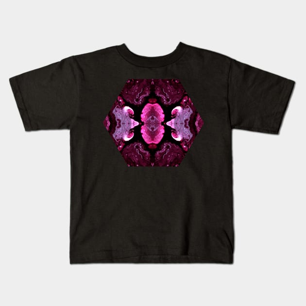 Pink/Black Ink Blot Kids T-Shirt by Designs_by_KC